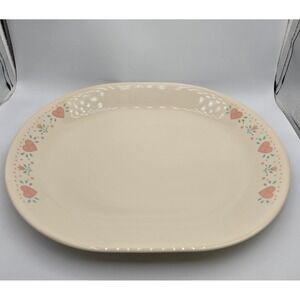 Vintage 90s Corelle Forever Yours Oval Serving Platter Heart Cottagecore Grandma